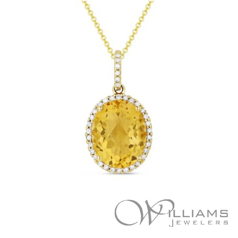 Best necklaces and pendants with floral designs for a feminine and elegant feel-Williams Signature 14 Karat Citrine Necklace