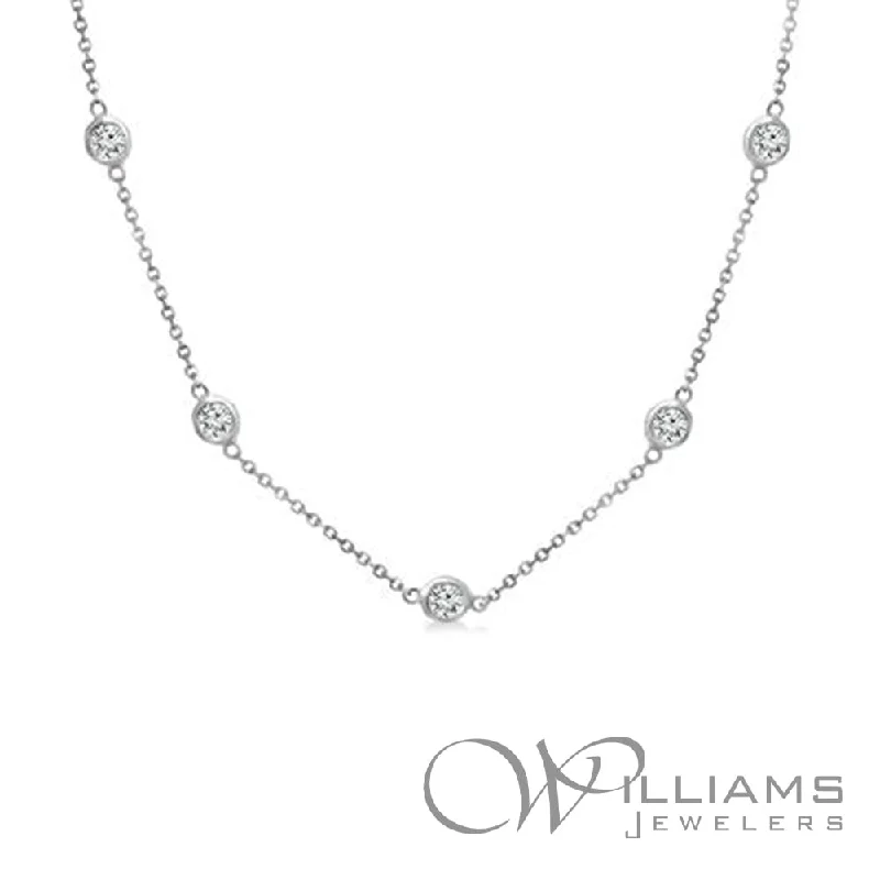 Simple necklaces and pendants with tiny charms for a delicate and casual vibe-Roberto Coin Diamonds by the Inch 18 Karat Diamond Necklace