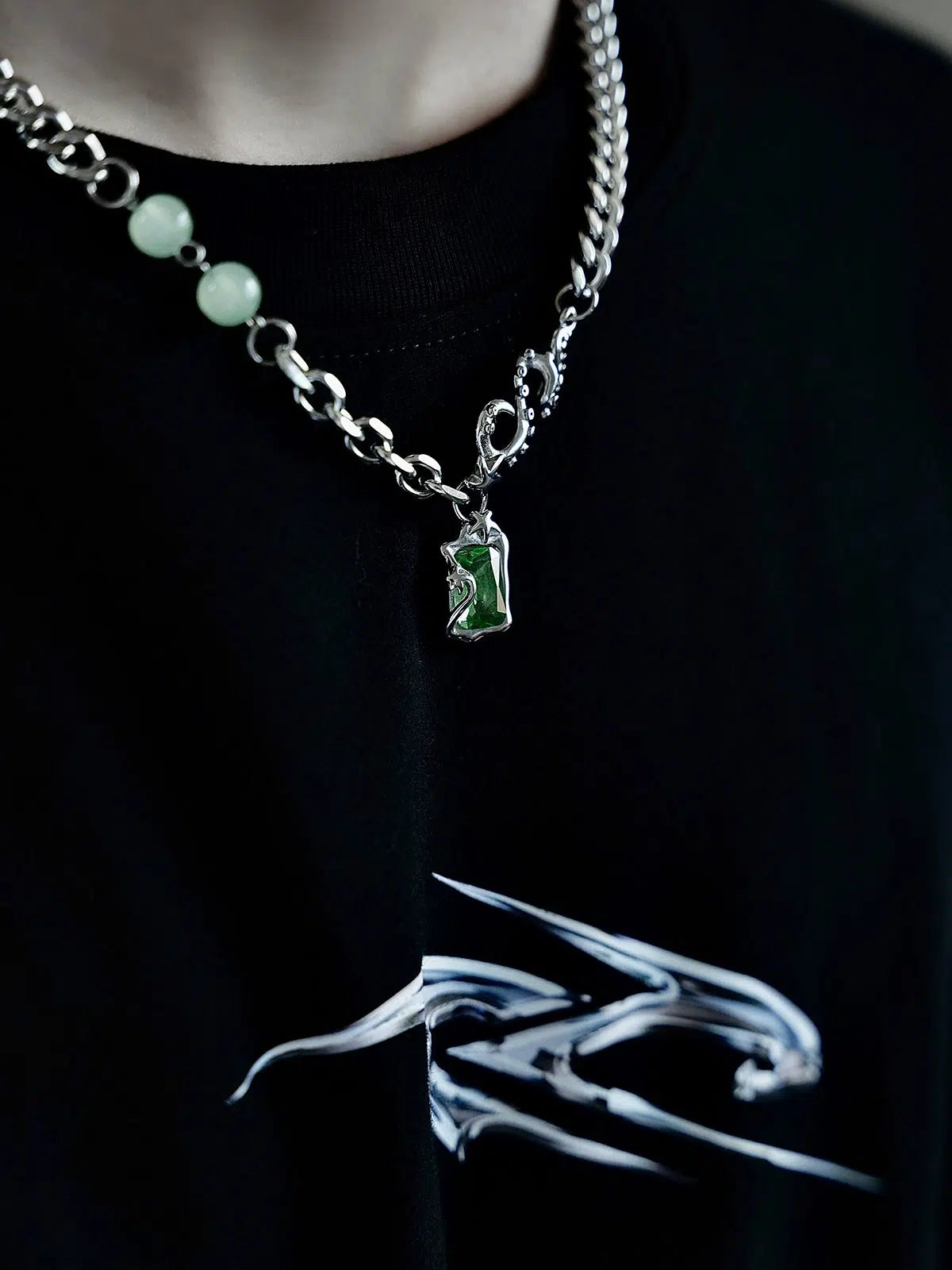 Best necklaces and pendants with butterfly wings for a delicate, graceful style-Square Diamond Jade Green Pendant Necklace