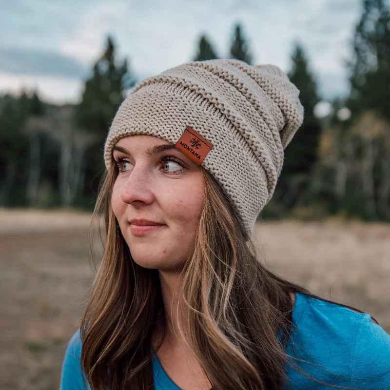 Affordable cap for budget-friendly headwear options -Snowflake Scrunch Beanie