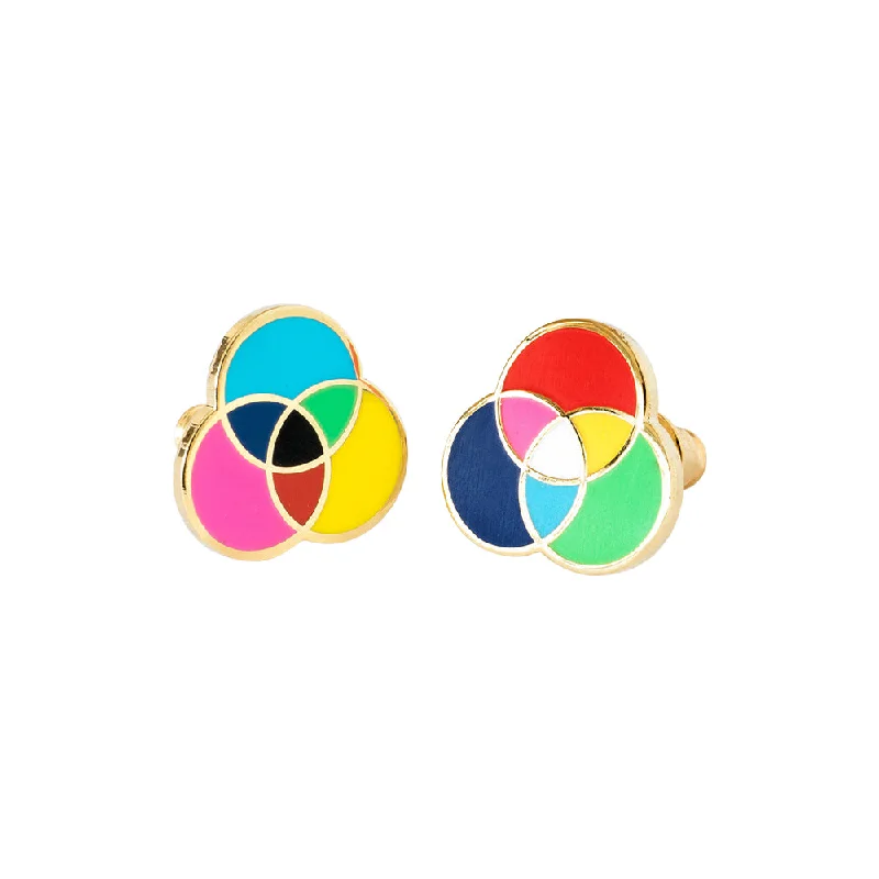 Drop Earrings with Etched Designs -Drop earrings for a bohemian festival look -RGB + CMYK Post Earrings