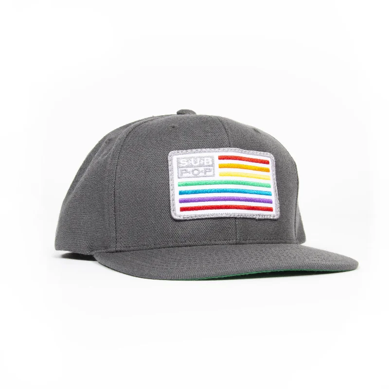 Waterproof cap for rainy day protection -Rainbow Flag Dark Grey Hat