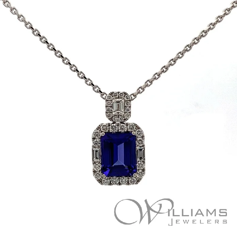 Best necklaces and pendants with gemstone clusters for a bold and colorful effect-Williams Signature 18 Karat Tanzanite Necklace