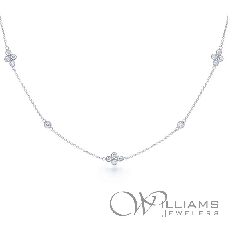 Unique necklaces and pendants with custom birthstone arrangements for personalization-Kwiat Diamond Strings 18 Karat Diamond Necklace