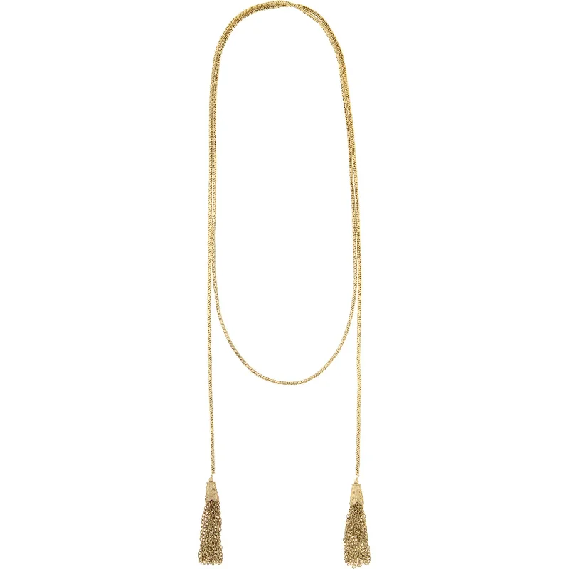 Beautiful necklaces and pendants with moon and star charms for a dreamy effect-Gia Rope Gold-Tone Necklace