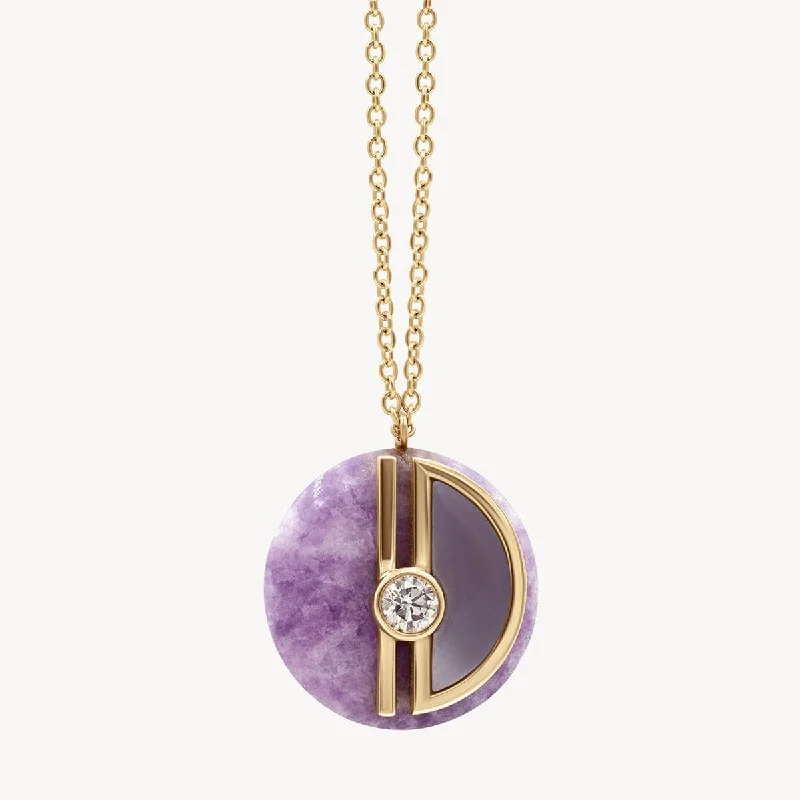 Necklaces and pendants with engraved messages for a deeply personal, sentimental gift-Amethyst Mod Necklace