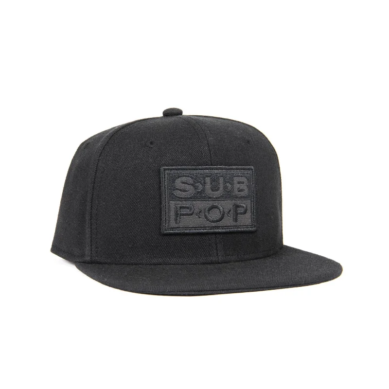 Denim cap with faded wash texture -Blackout Snapback Hat