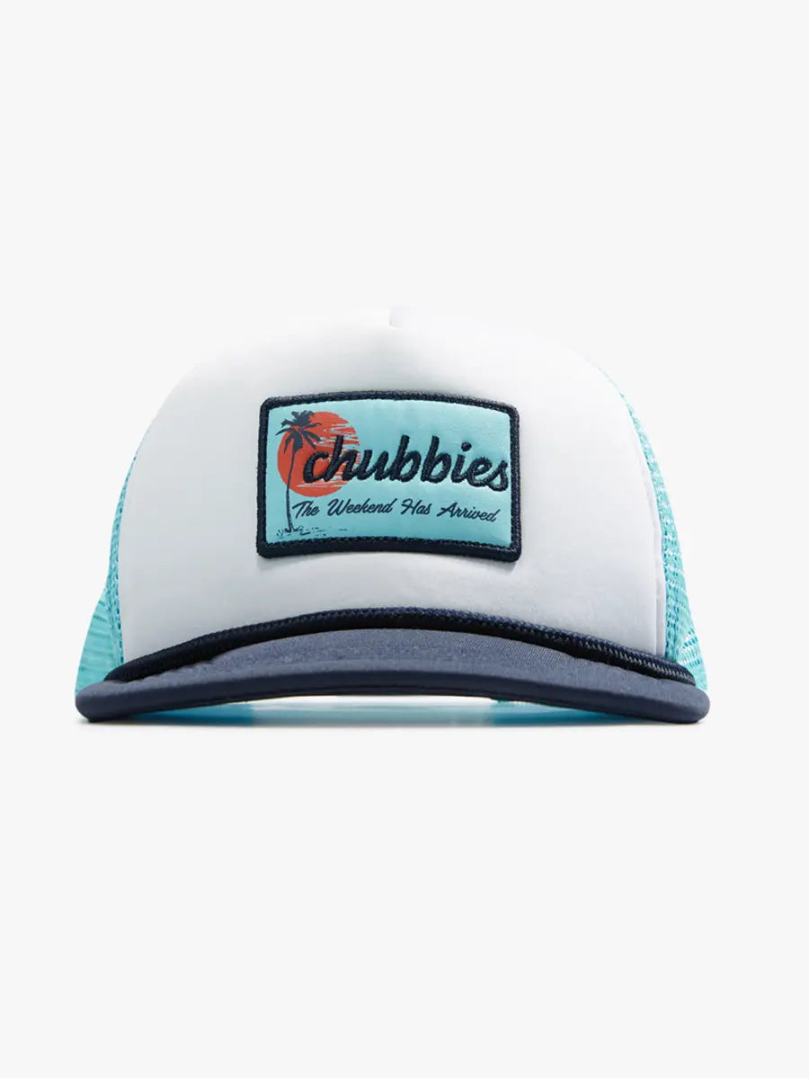 Retro baseball cap with classic team colors -The Blue Hues Trucker Hat