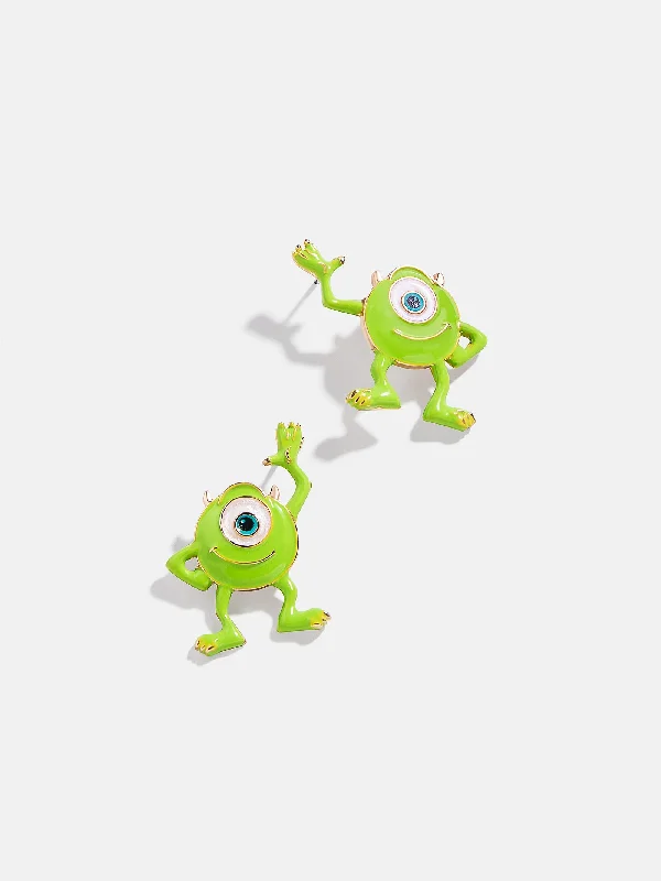 Drop Earrings for Evening Gown -Drop earrings with a vintage vibe for antique lovers -Disney Monsters Inc Pixar Earrings - Mike Wazowski