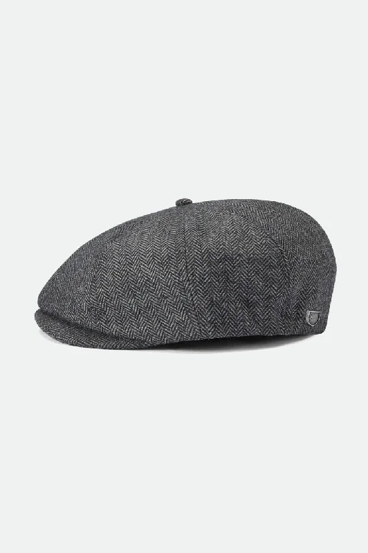 Graphic dad cap for quirky personality shine -Brood Newsboy Cap - Grey/Black