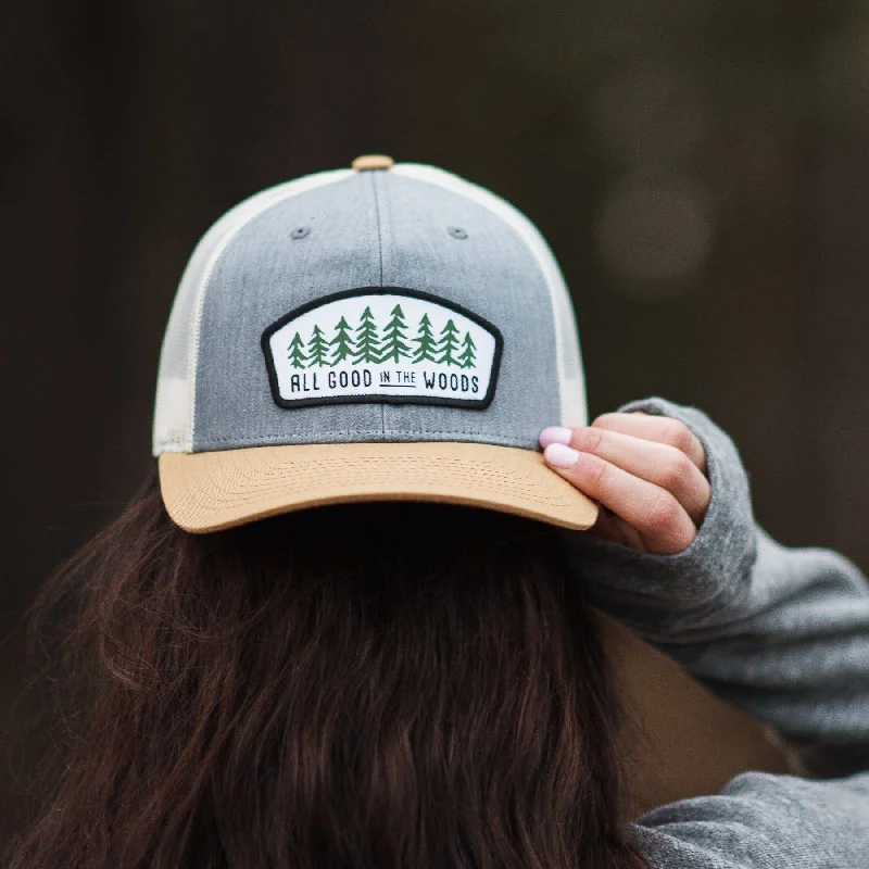 Vintage cap with distressed logo detail -All Good in the Woods Hat