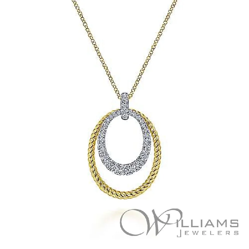 Necklaces and pendants with crescent moon designs for a celestial and mystical feel-Gabriel & Co. Hampton 14 Karat Diamond Necklace