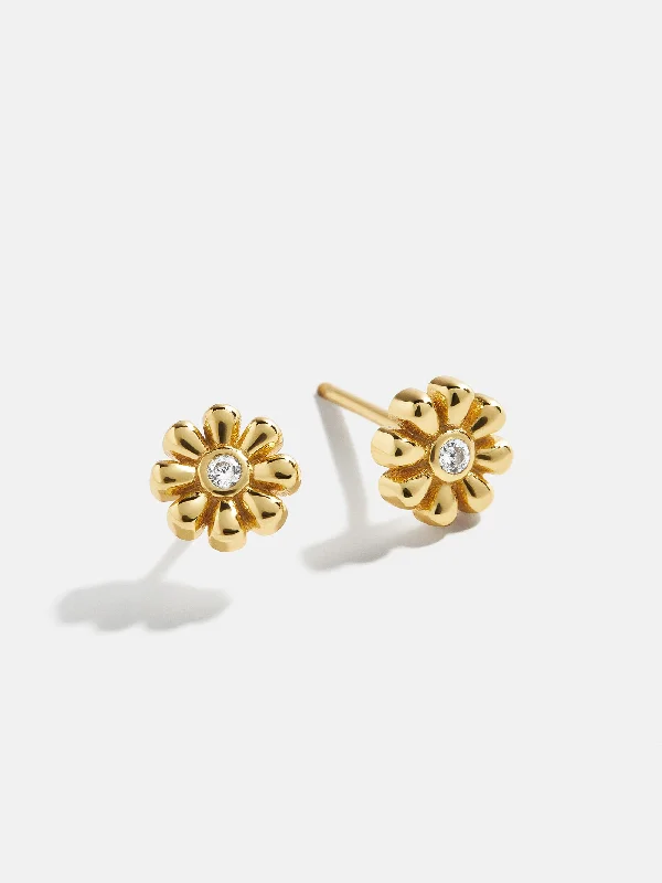 Indian Drop Earrings with Intricacy -Drop earrings for women with vintage flair -18K Gold Just For Fun Earrings - Flower