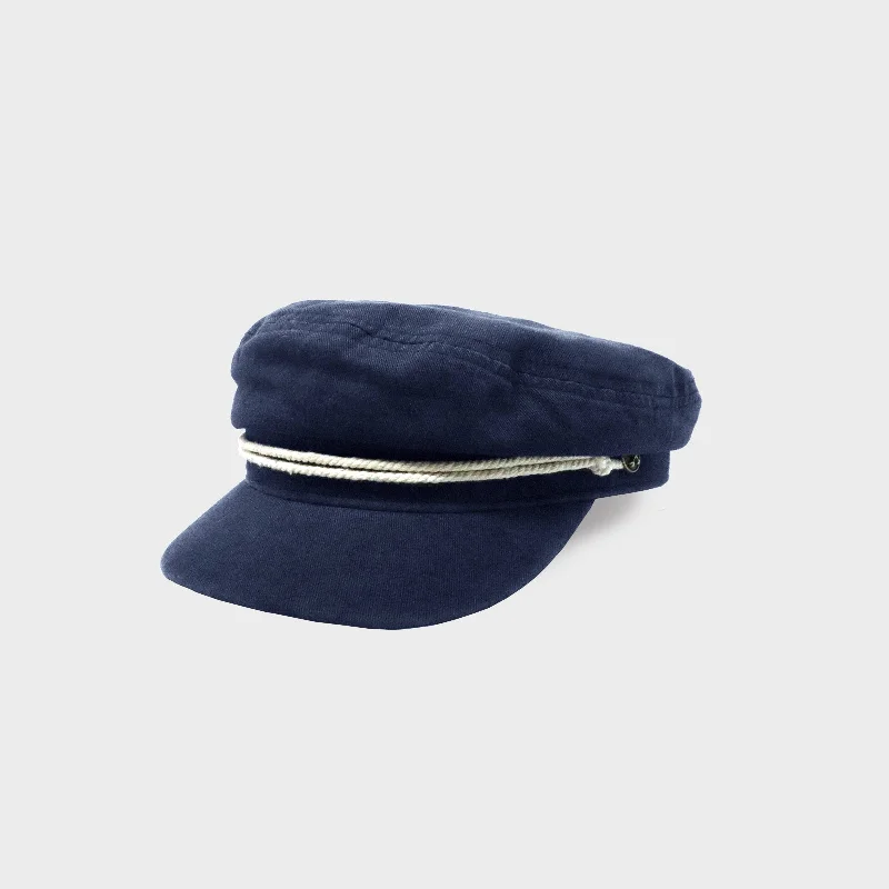 Neon trucker cap for high-visibility safety -The Barrier - Vintage Wash Navy Captain Hat