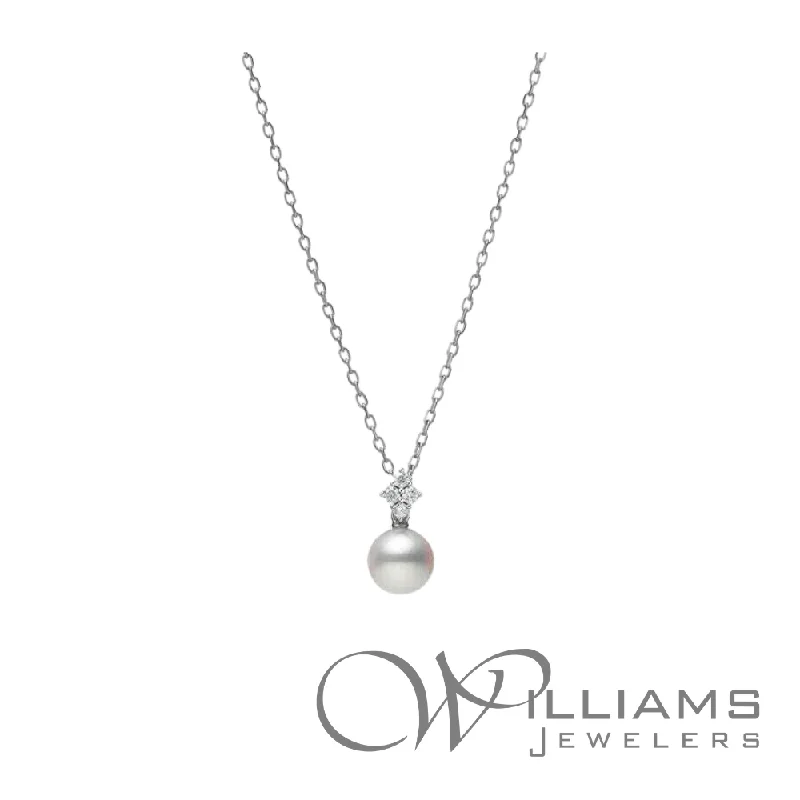 Necklaces and pendants with custom engravings for a personal, meaningful gift-Mikimoto Mikimoto 18 Karat Pearl Pendant