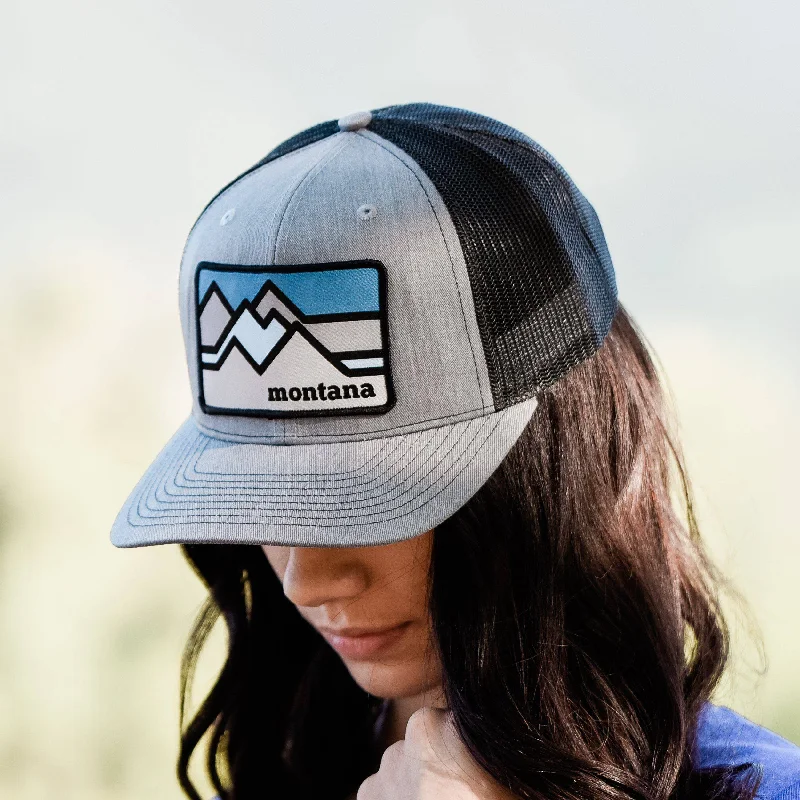 Camo snapback cap for bold woodland style -Colorblock Mountains Hat