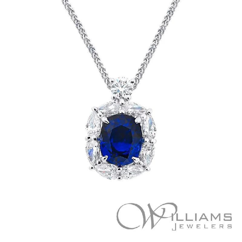 Best necklaces and pendants with matching rings for a coordinated jewelry set-JB Star Platinum Sapphire Necklace