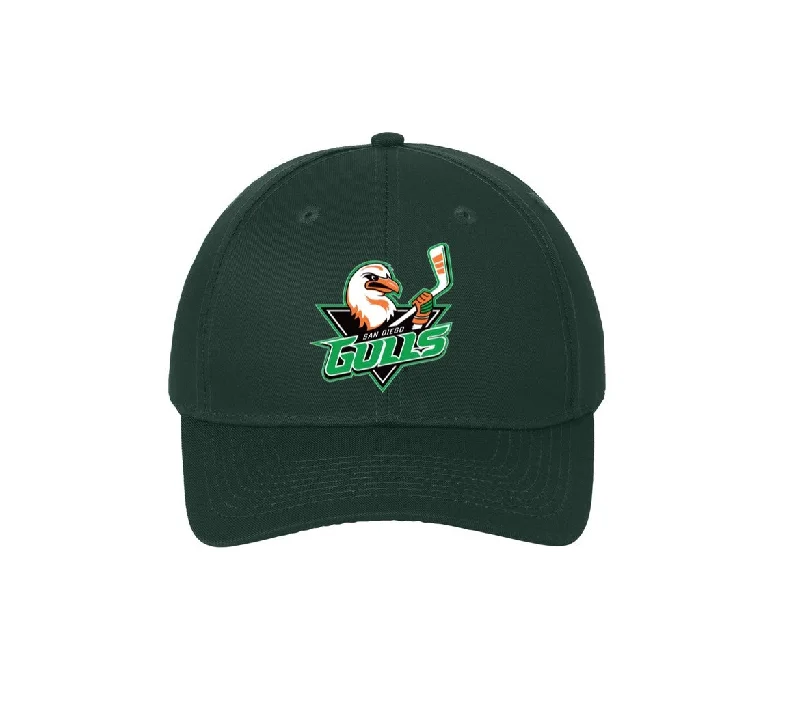 Waterproof sports cap for wet training runs -San Diego Gulls St. Patrick's Day Hunter Green Hat