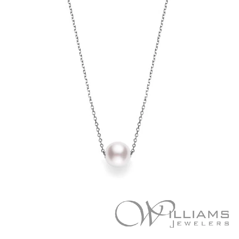 Elegant necklaces and pendants with diamond accents for added sparkle-Mikimoto Classic 18 Karat Pearl Pendant