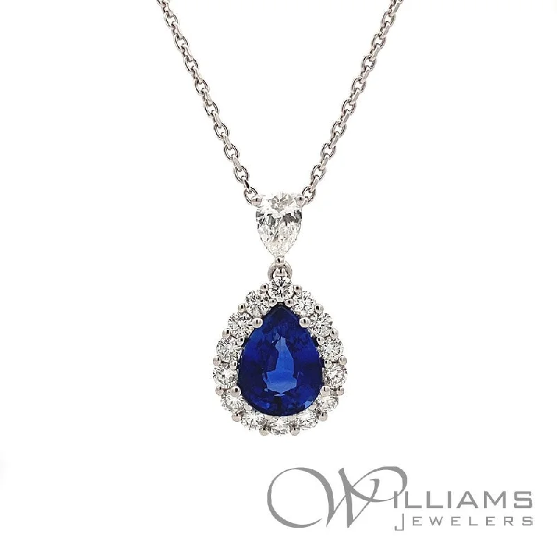 Necklaces and pendants with personalized charms for a custom piece of jewelry-Williams Signature 18 Karat Sapphire Necklace