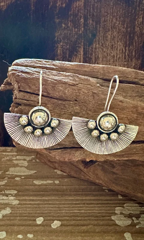 Drop Earrings for Festival Style -Drop earrings with butterfly details for a whimsical style -I'M A FAN Sterling Silver Statement Earrings