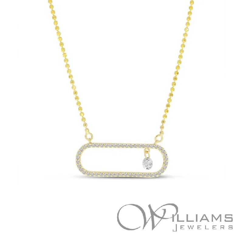 Elegant necklaces and pendants with onyx stones for a sleek, polished look-Brevani 14 Karat Diamond Necklace