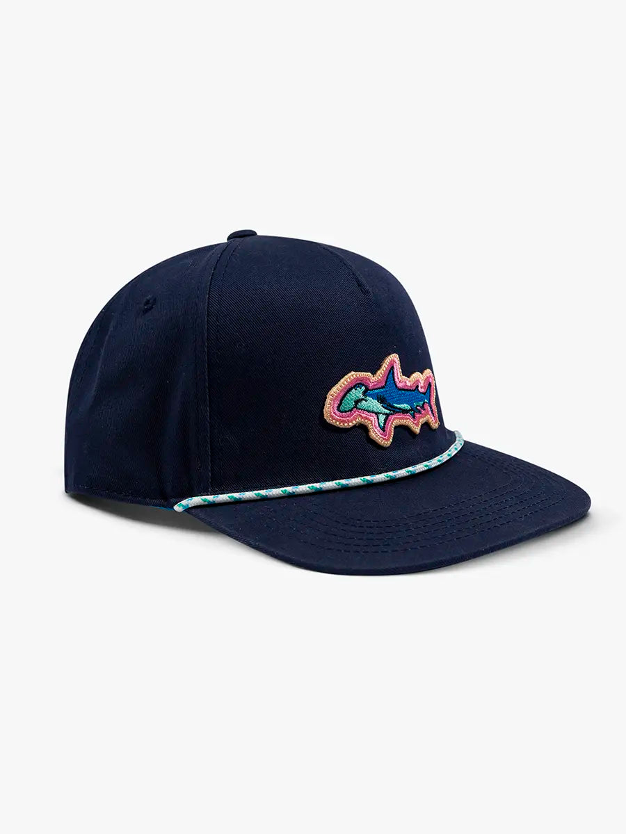 Durable dad cap for relaxed weekend outings -The Navy Shark Cord Hat