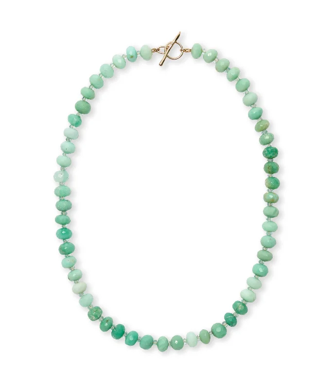 Best necklaces and pendants with crystal accents for a sparkling and elegant style-Chrysoprase & Aquamarine 14k Gold Necklace