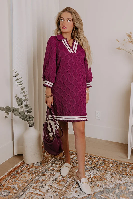 Plus size dresses for bridal parties glow elegantly -Charming Glance Knit Mini Dress in Orchid