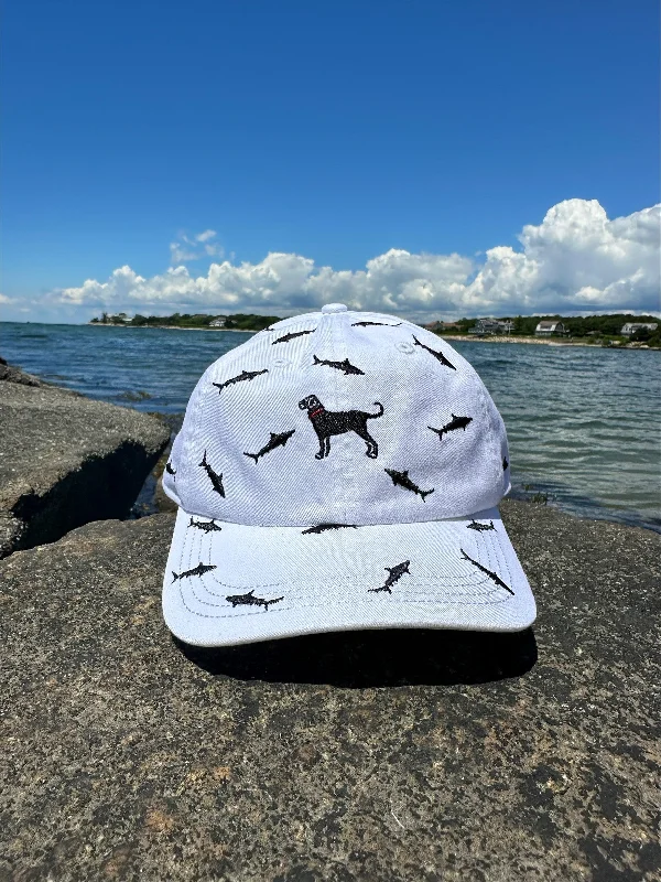 Canvas dad cap for rugged daily style -Kids Shark Confetti Hat