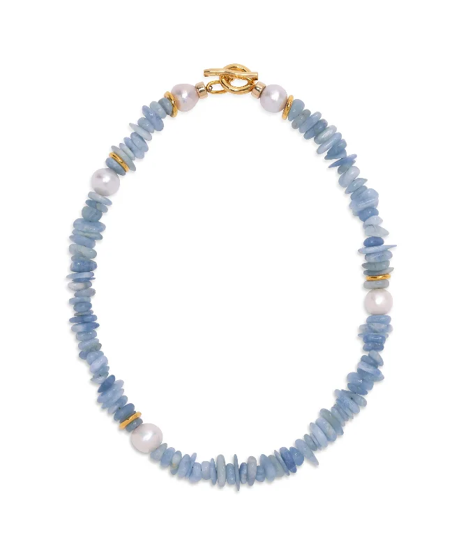 Stunning necklaces and pendants with amethyst gemstones for a calming effect-Mood Necklace in Aquamarine