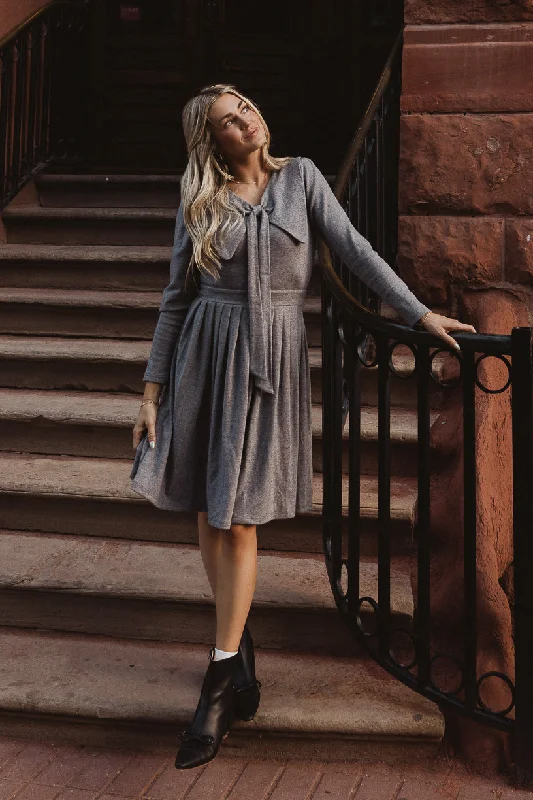 Plus size dresses with sleek silhouettes look sharp -Beau Dress in Gray - FINAL SALE