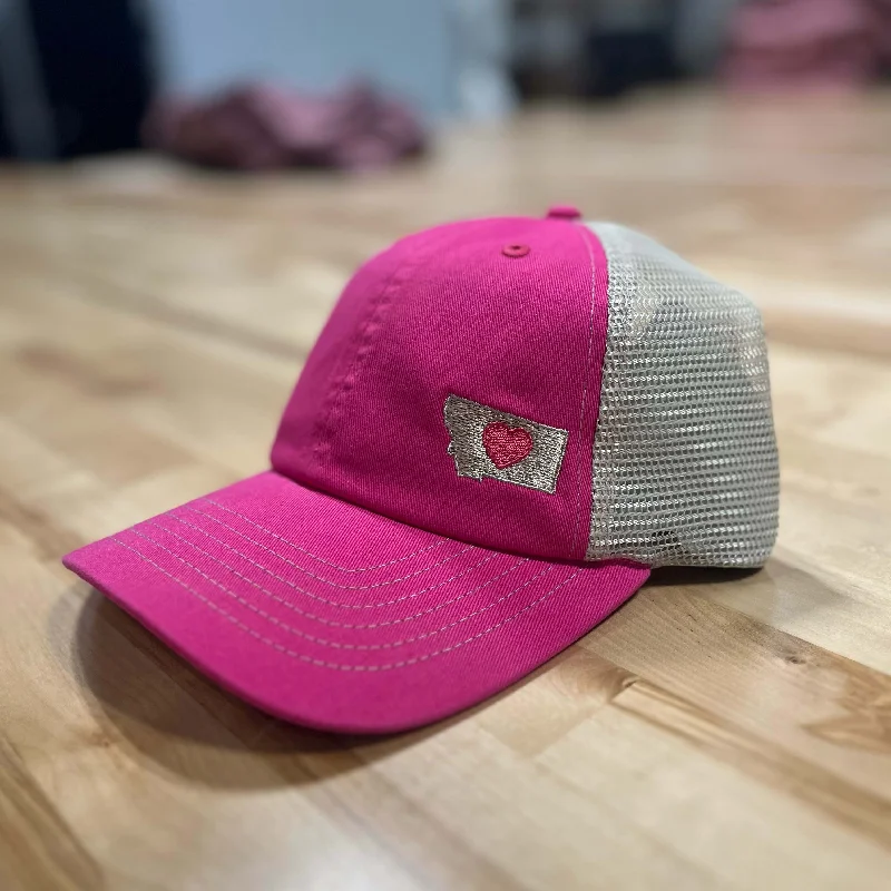 Waterproof cap for rainy day protection -Pink Classic Heart Hat