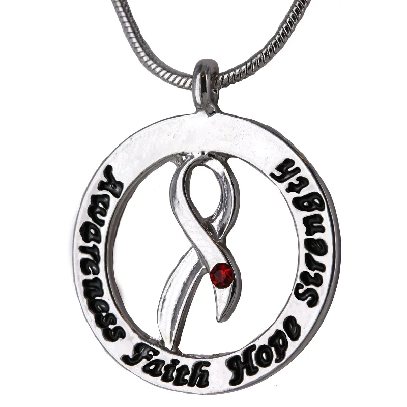 Trendy necklaces and pendants with geometric shapes for a modern aesthetic-Diabetes Awareness Words of Inspiration Necklace