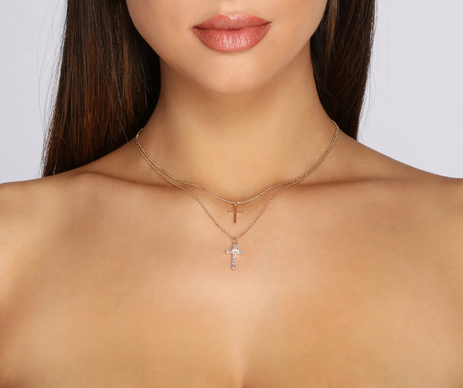 Beautiful necklaces and pendants with moon and star charms for a dreamy effect-Send Me An Angel Cubic Zirconia Cross Necklace