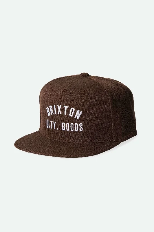 Retro striped cap for vintage sporty vibes -Woodburn Netplus Snapback - Brown