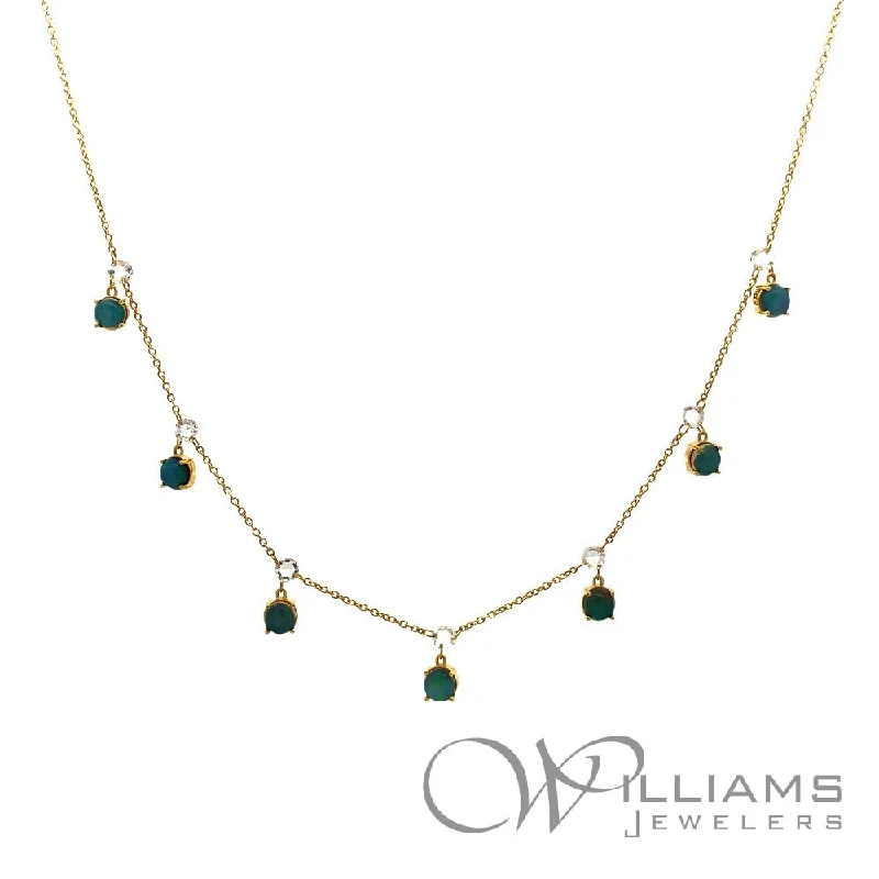 Best necklaces and pendants with black diamonds for an edgy, bold statement-Sloane Street 18 Karat Opal Necklace