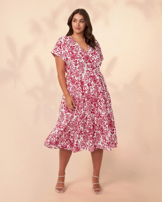 Plus size dresses for spring bloom with grace -Cote dAzur Midi Dress