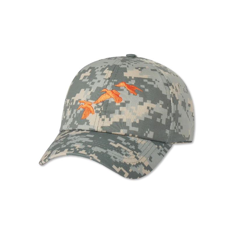 Wool blend cap for cozy fall fashion -Performance Hat - Digital Camo - Three Ducks