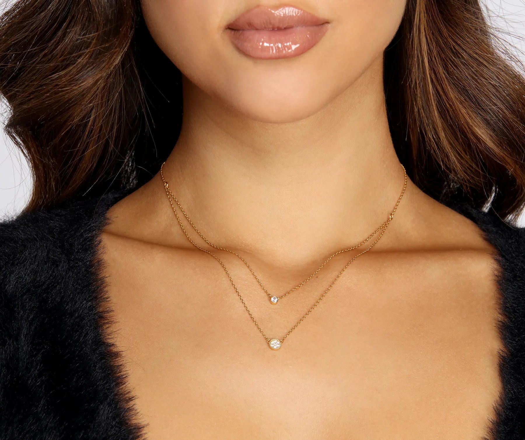 Best necklaces and pendants for everyday wear with minimalist designs-Cubic Zirconia 18K Gold Dipped Mom And Daughter Necklace