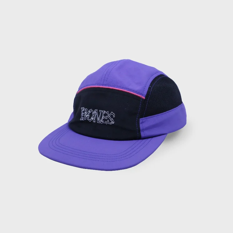 Wool sports cap for chilly game nights -Bones Retro 5 Panel Cap - Purple/Black