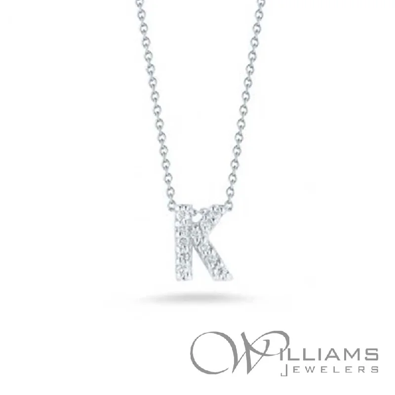 Necklaces and pendants with custom engravings for a personal, meaningful gift-Roberto Coin Tiny Treasures 18 Karat Diamond Necklace