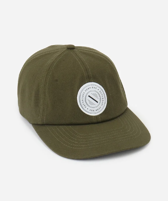 Vintage washed cap for faded cool look -Slash Badge Abie Dad Hat