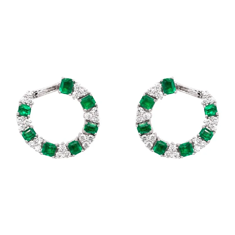 Drop Earrings for Engagement Party -Drop earrings with Swarovski crystals for glamour -Spiral Emerald Earrings