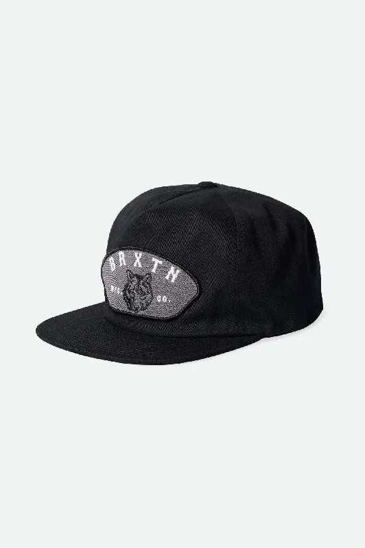 Fitted dad cap for relaxed snug wear -Station Netplus Snapback - Black