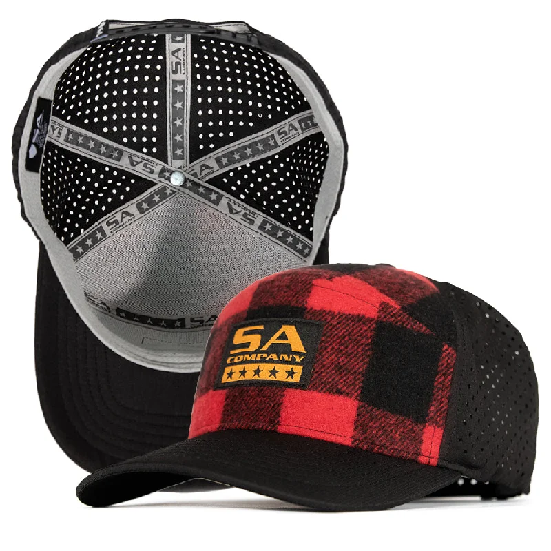 Sports team cap for game day support -Performance Snapback | Felt Lumberjack Red