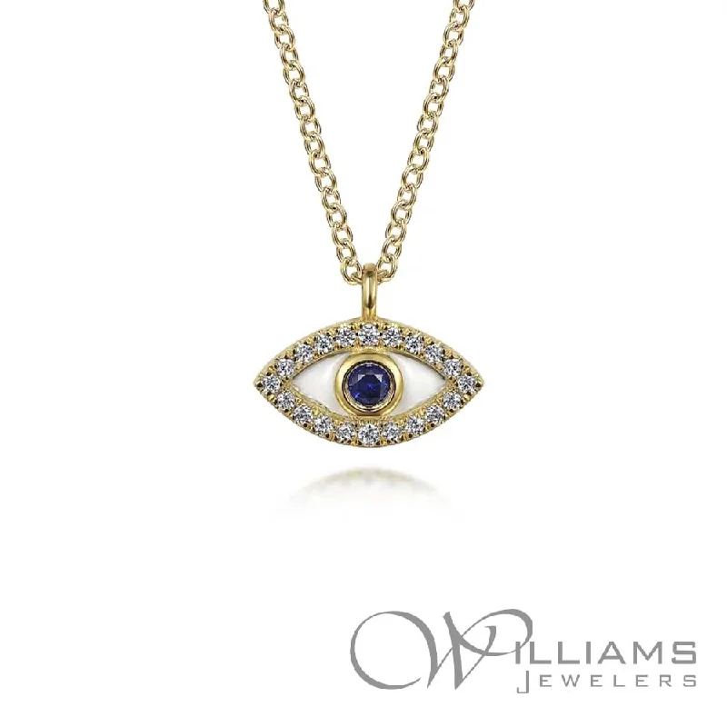 Unique necklaces and pendants with vintage-inspired designs for timeless appeal-Lusso Color 14 Karat Blue Sapphire Necklace