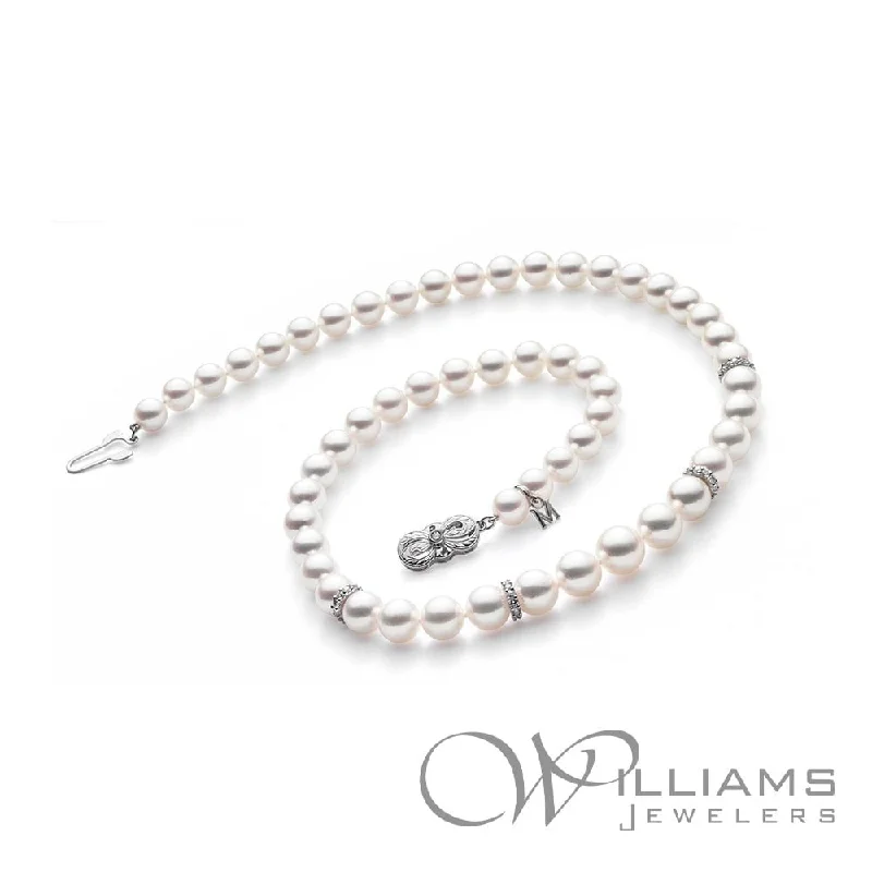 Best necklaces and pendants with rose gold for a warm and romantic appeal-Mikimoto 18 Karat Pearl Necklace