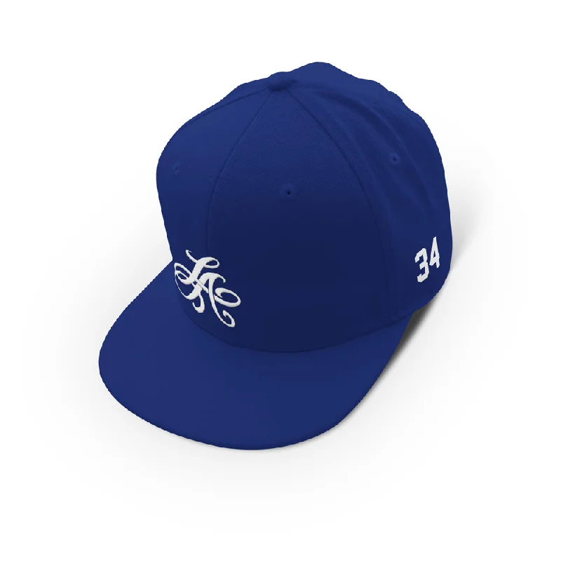 Premium leather cap with stitched logo detail -LA Baseball Classic Wool Snapback Hat [PANTONE 294] LA CHAMPIONS