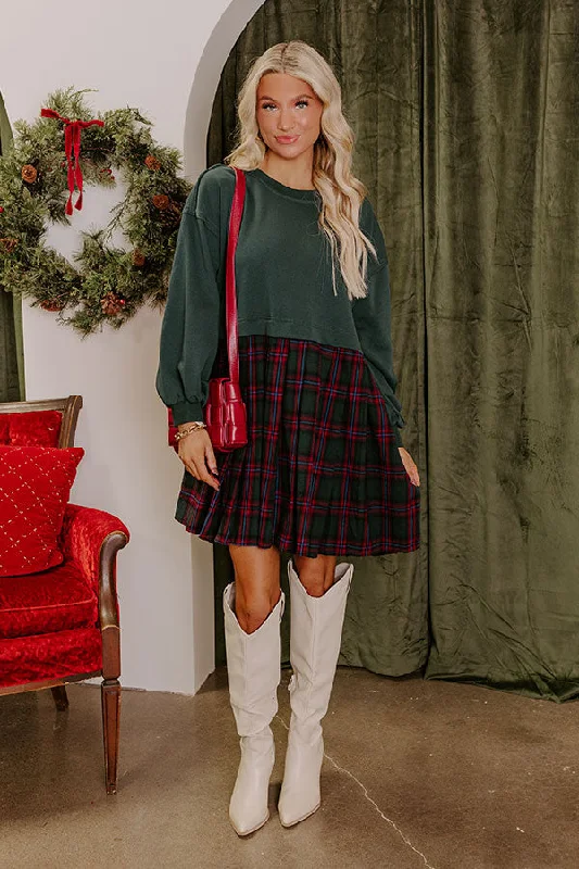 Plus size dresses with shiny threads reflect light -So Plaid Your Mine Mini Dress